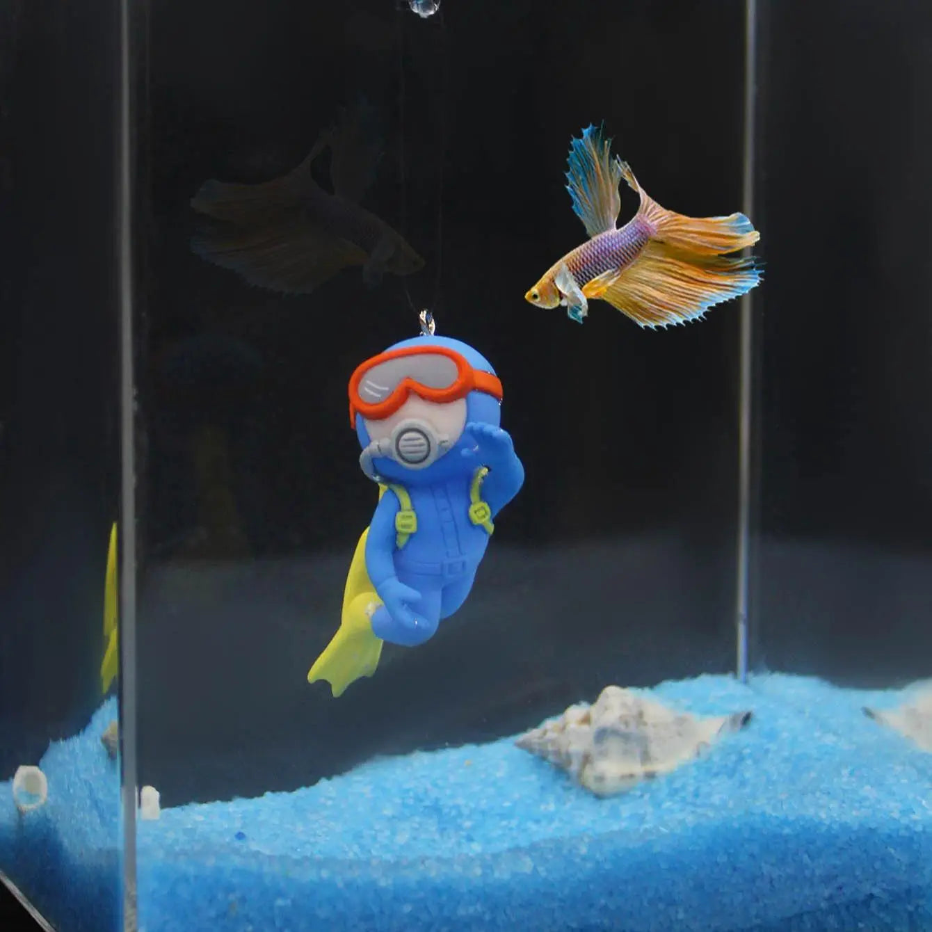 Enchanting Floating Aquarium Ornaments - Set of 2 Unique Fish Decorations