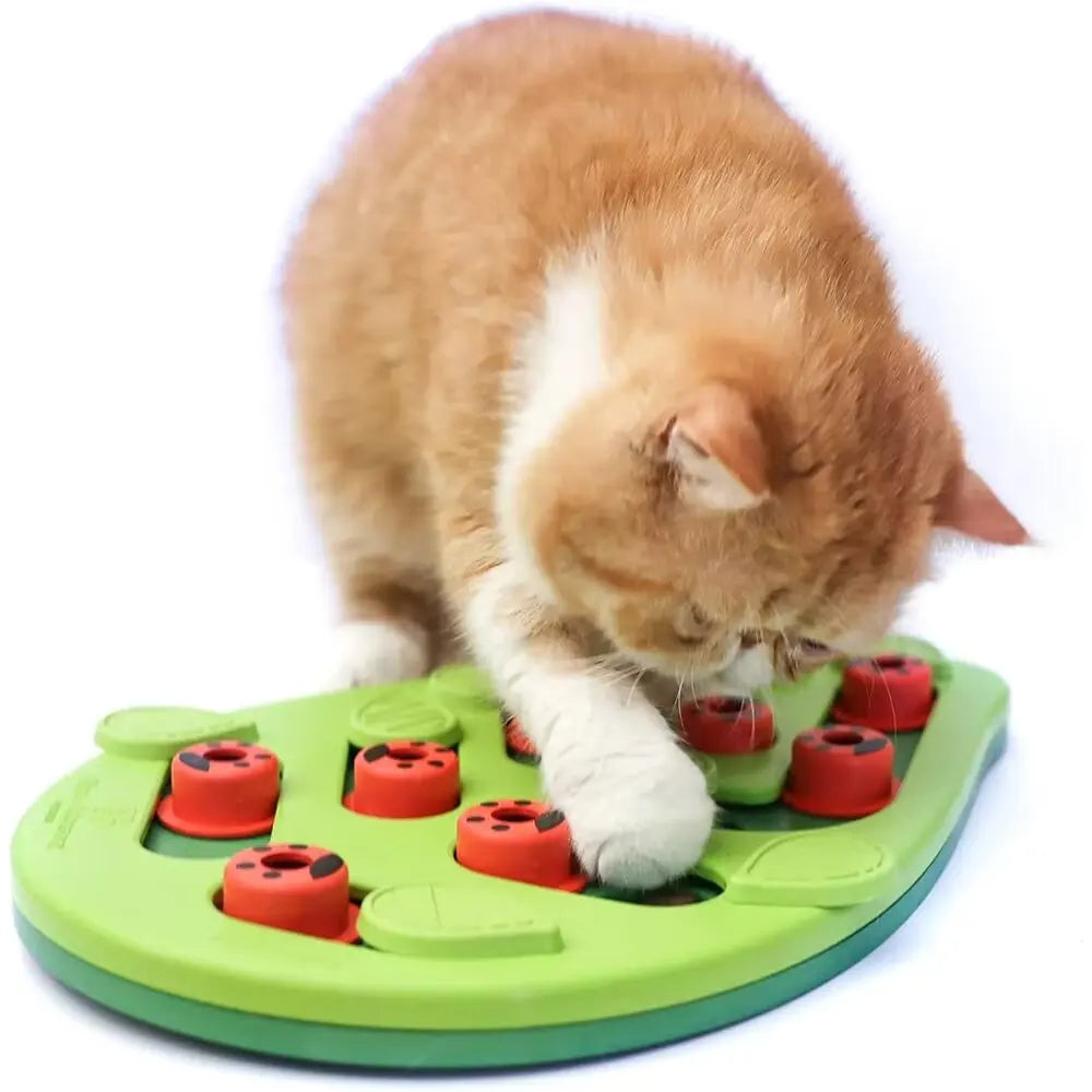 Engaging Cat Puzzle Treat Toy - Interactive Fun with Adjustable Difficulty for Mental Stimulation