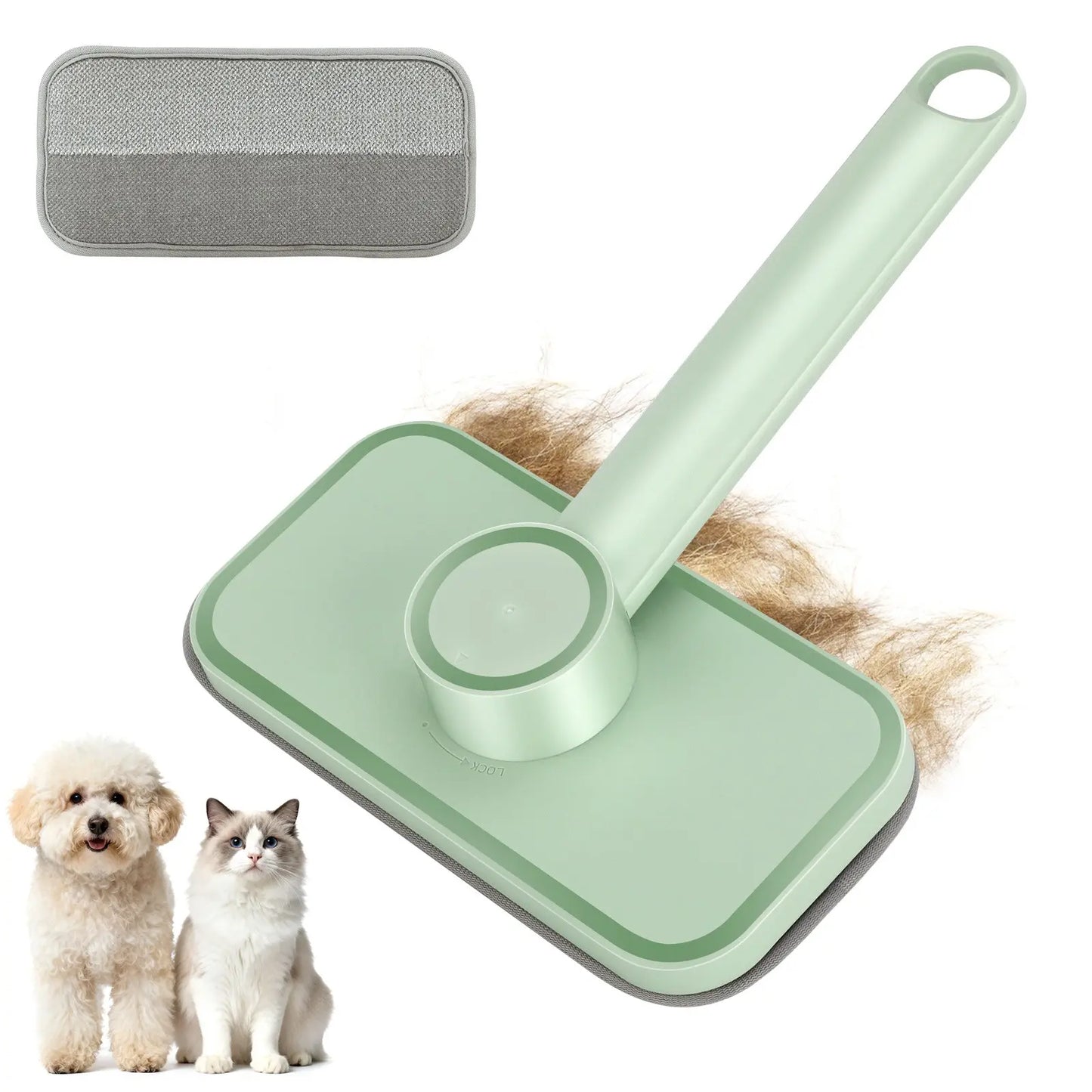Adjustable Cat Hair Remover Brush - Ultimate Pet Hair Cleaning Tool for Carpets & Floors, Perfect Valentine’s Day Gift!