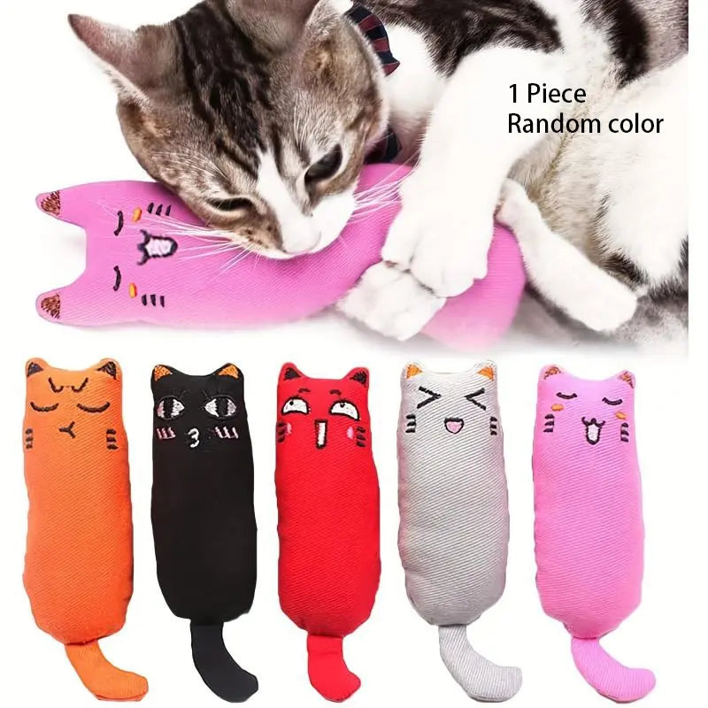 Vibrant Catnip Chew & Teaser Toy - Durable Interactive Fun for Indoor Cats!