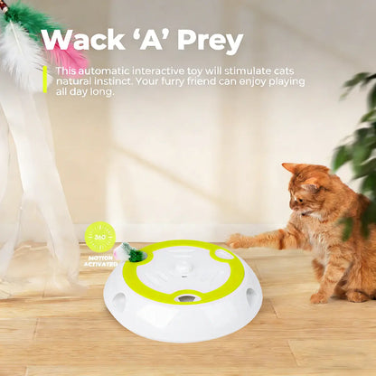 Whack a Mole Cat Toy - Automatic Feather Mice for Endless Fun!