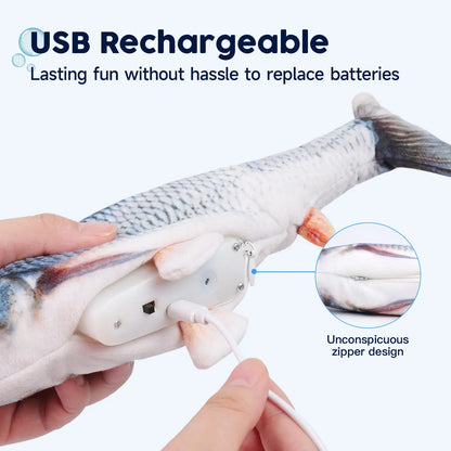Flapping Flopping Fish Cat Toy - Interactive Motion Kicker for Cats & Small Dogs, Perfect for Playtime Fun!