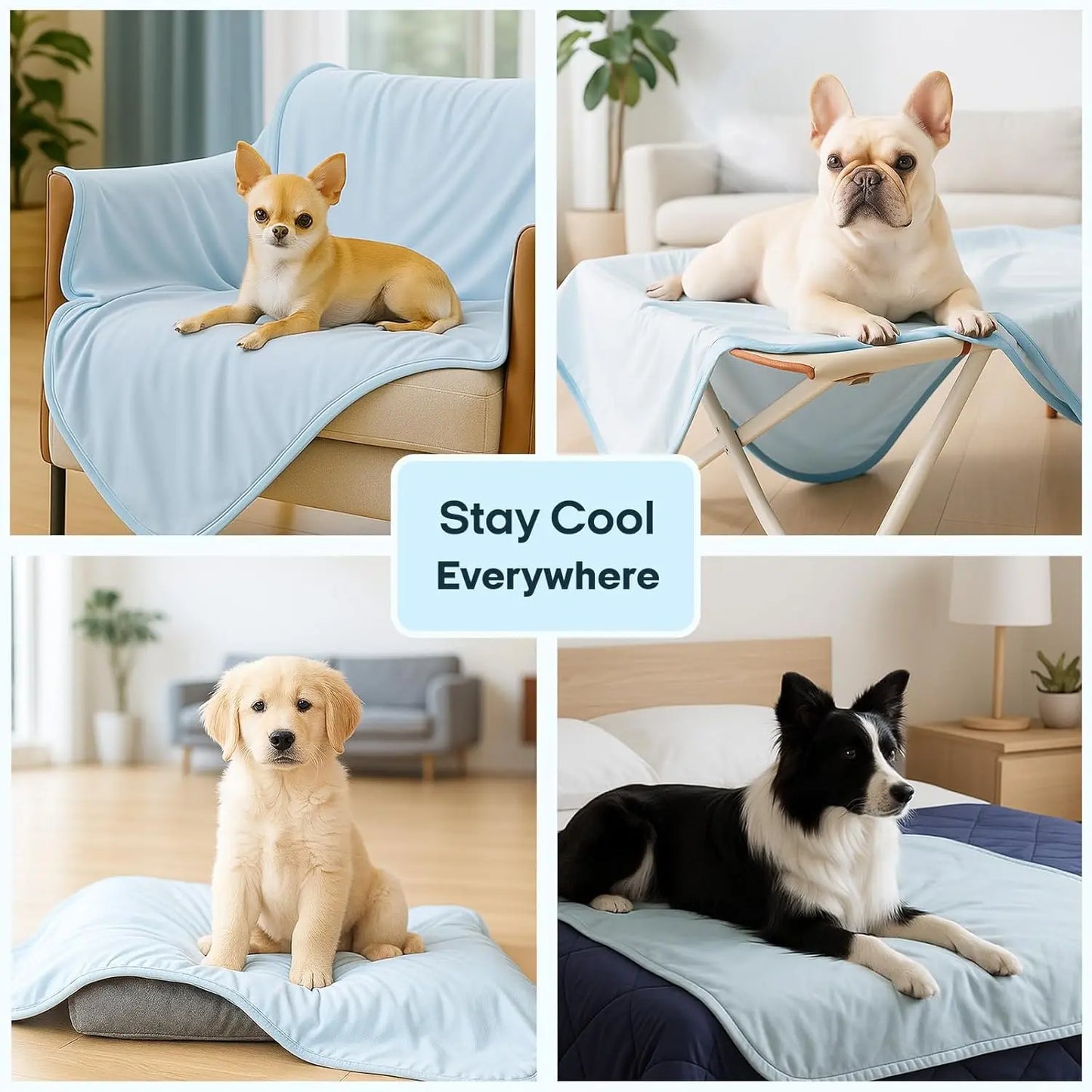 Vagascape Eco-Friendly Cooling Pet Mat - Portable & Durable Cooling Pad for Large Dogs and Cats, Perfect for Outdoor Adventures, Camping, and Crate Use, Machine Washable, No Gel Needed