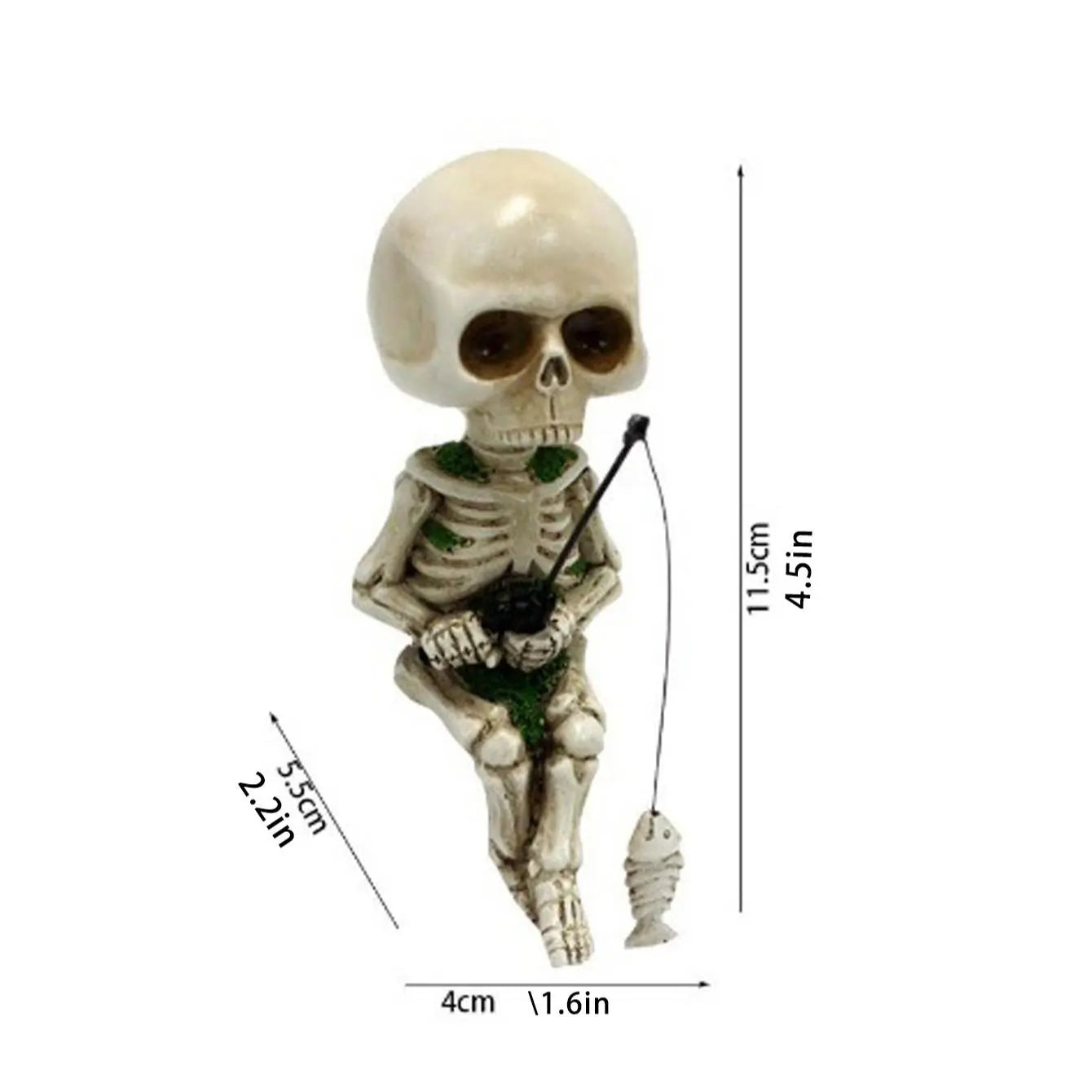 Skeleton Fishing Ornament for Aquariums