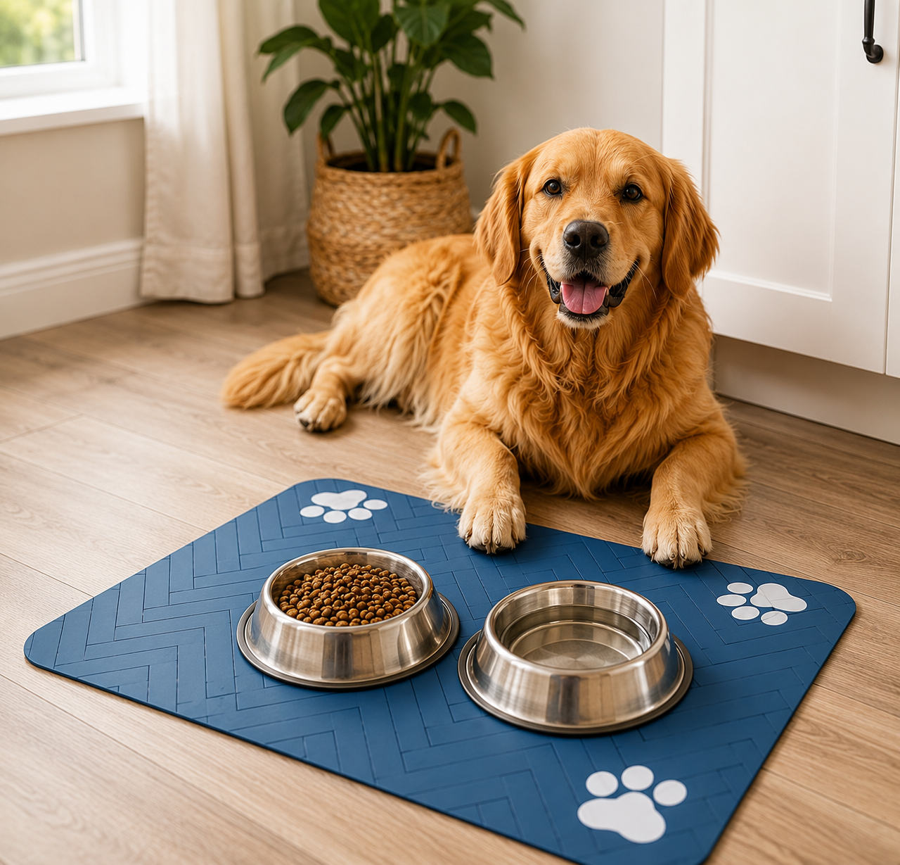 Keep Floors Dry With a Non-Slip Feeding Mat