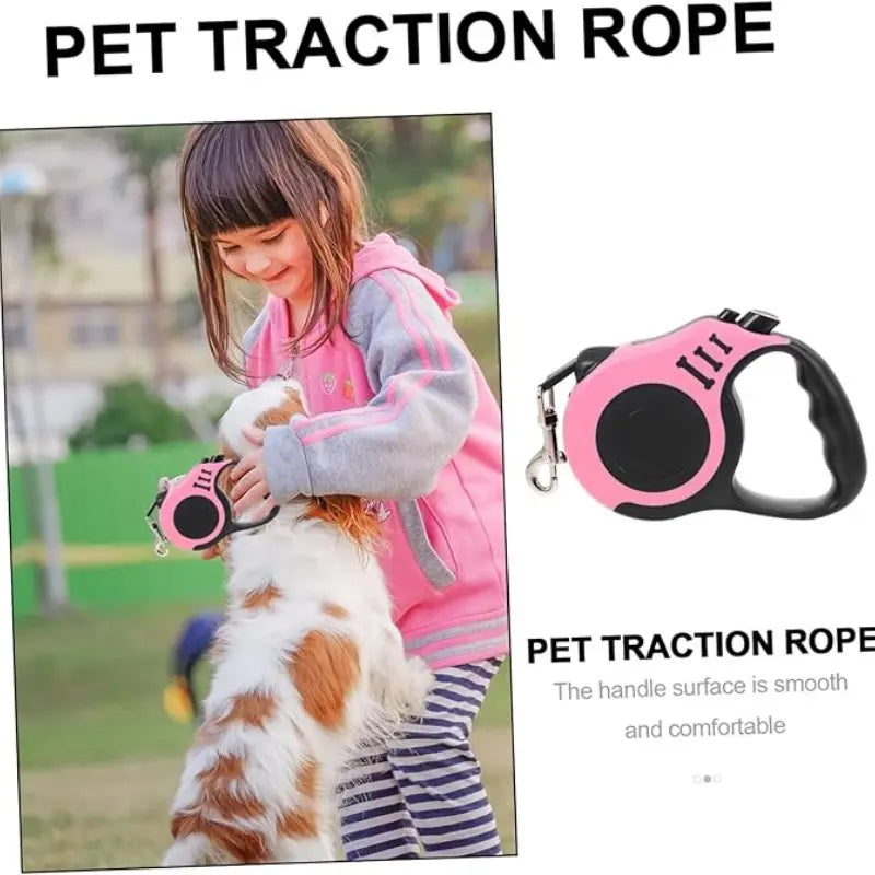 Ultimate Pet Gift Set: Adjustable Long Dog Leash with One-Button Brake for Safe Night Walks - Perfect for Medium Dogs and Cats in Durable Linen Material