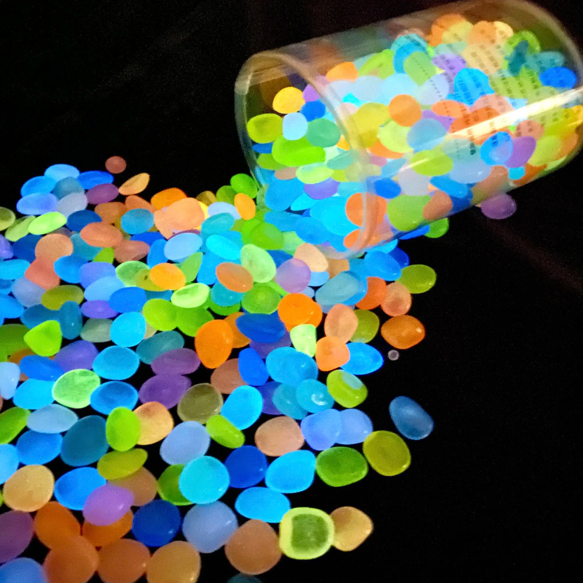 100 Pcs Luminous Rock, Stone Luminous Dark Garden Pebbles, Sidewalk Fish Tank Decoration, Aquariums, Fish Tanks Loom