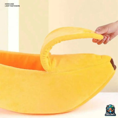 Cozy Banana Cat Bed - Adorable Soft Cuddle House for Cats, Kittens, Rabbits & Small Dogs - Perfect Yellow Pet Bed!