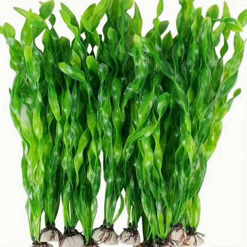 Realistic 11.75-Inch Artificial Aquarium Plants - Stunning Plastic Seaweed Decorations for Your Fish Tank