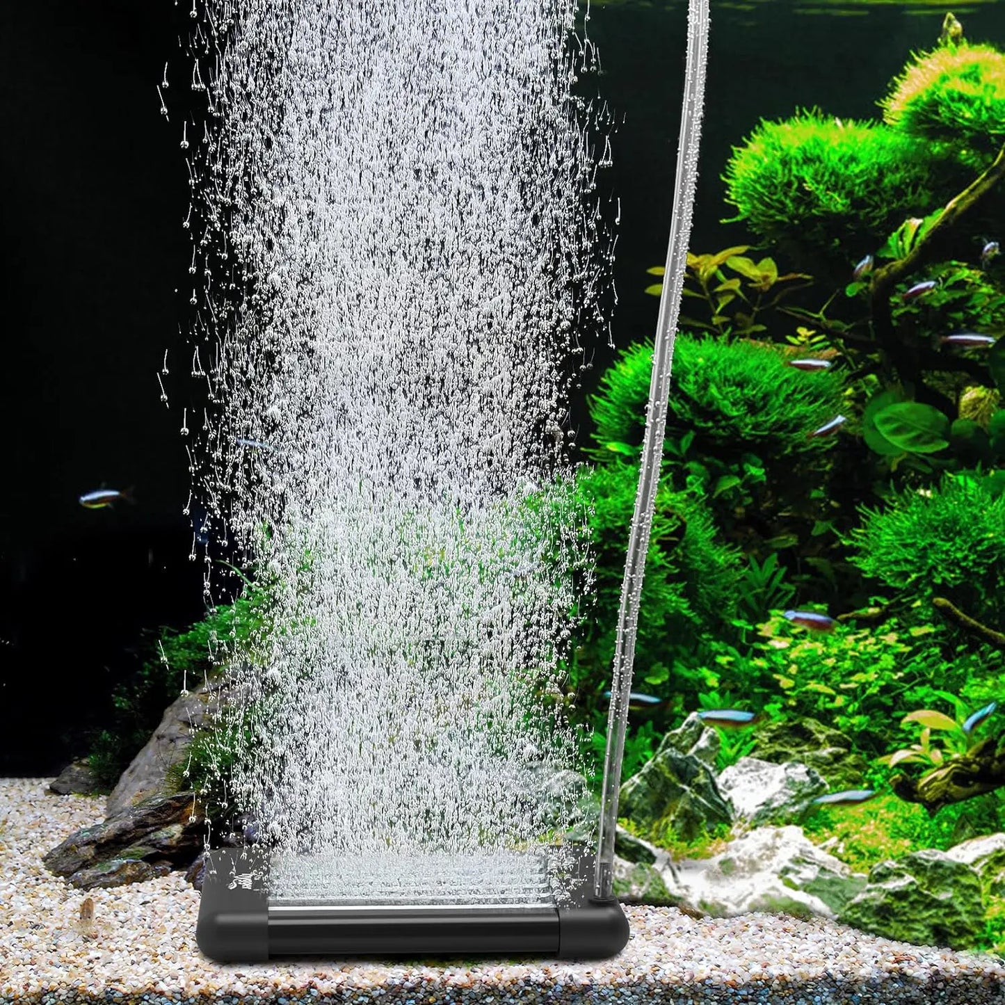Hygger Non-Clogging Aquarium Bubble Tube - Premium EVA Air Bubbler for Nano Fish Tanks and Hydroponics
