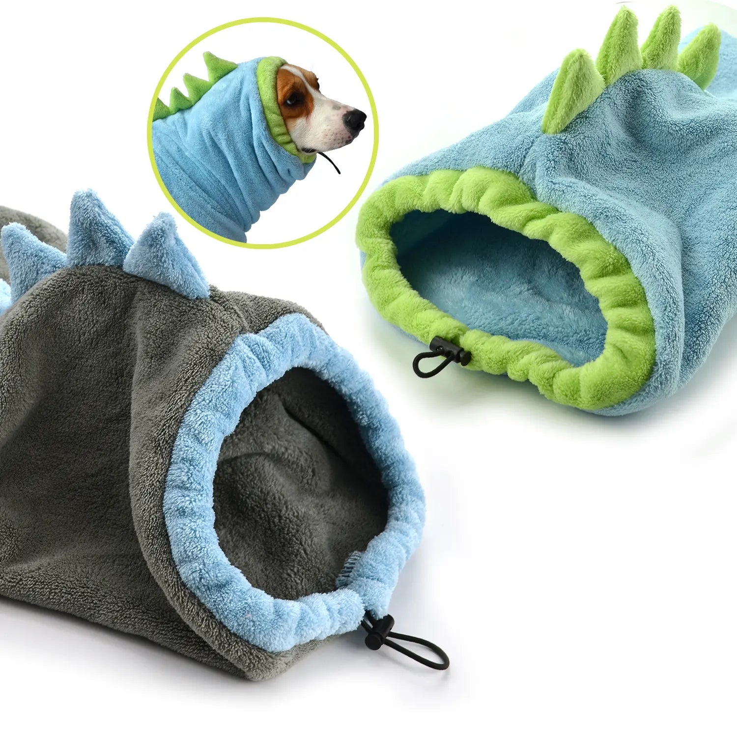 Quick-Dry Dog Bathrobe & Towel Set - Adjustable Microfiber Robe with Drying Gloves for Cozy Grooming & Beach Fun