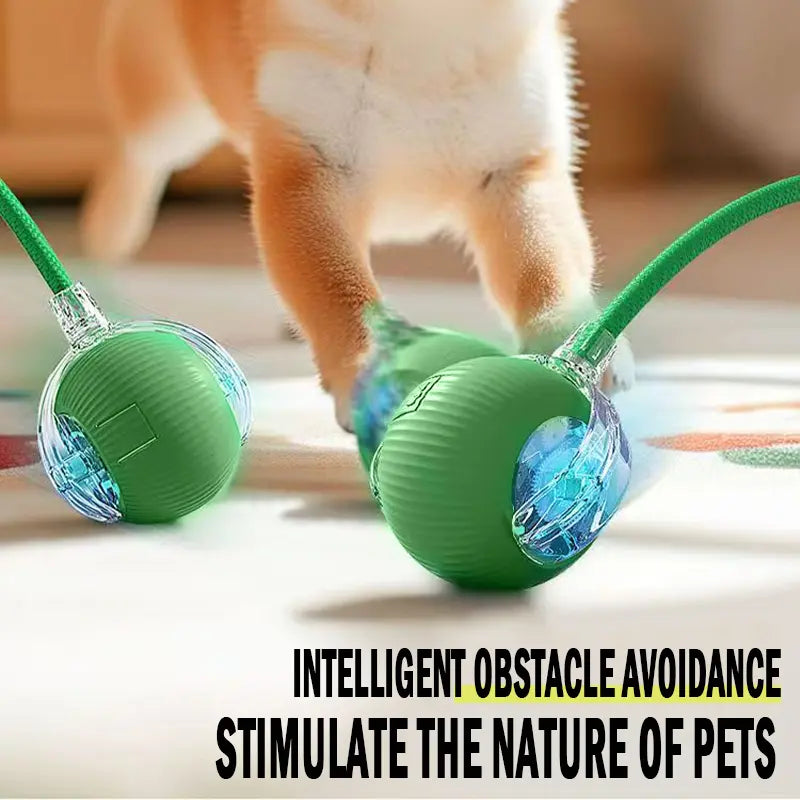 Rechargeable Rolling Ball for Dogs and Cats - Durable, Automatic, with Obstacle Avoidance for All Pet Sizes
