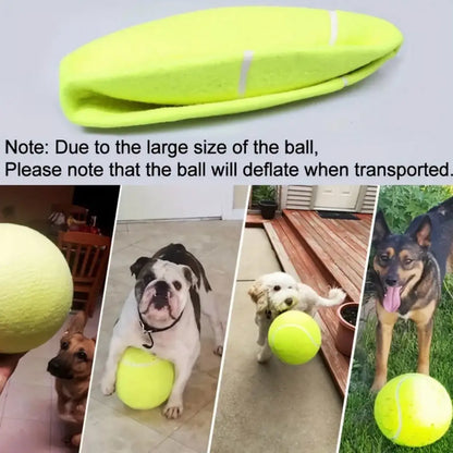 Ultimate Giant Dog Tennis Ball - Durable, Bouncy Training Toy for Active Pets