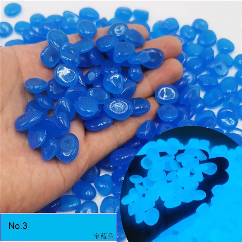 100 Pcs Luminous Rock, Stone Luminous Dark Garden Pebbles, Sidewalk Fish Tank Decoration, Aquariums, Fish Tanks Loom