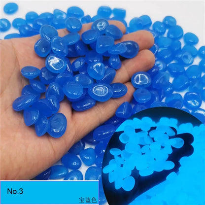100 Pcs Luminous Rock, Stone Luminous Dark Garden Pebbles, Sidewalk Fish Tank Decoration, Aquariums, Fish Tanks Loom