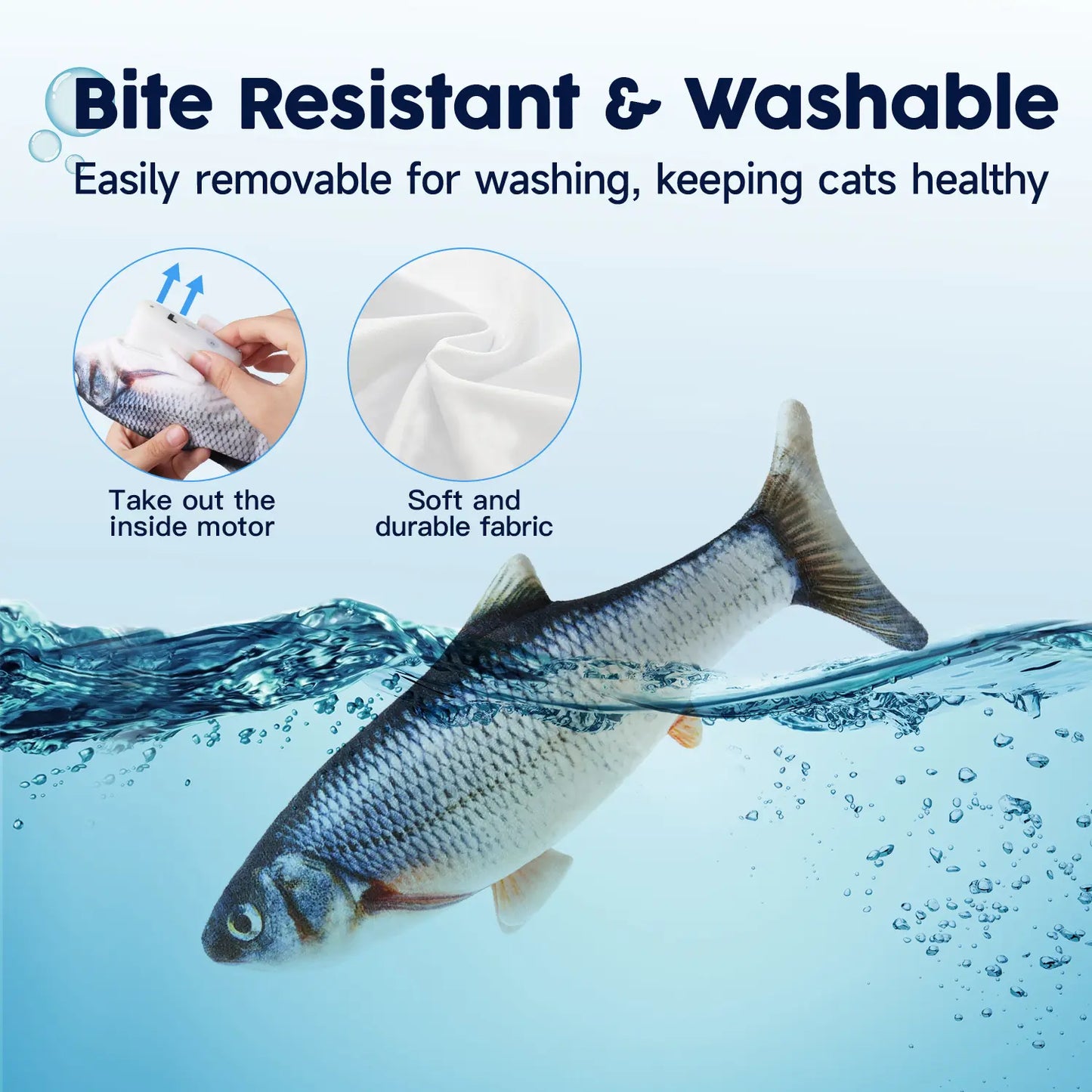 Flapping Flopping Fish Cat Toy - Interactive Motion Kicker for Cats & Small Dogs, Perfect for Playtime Fun!