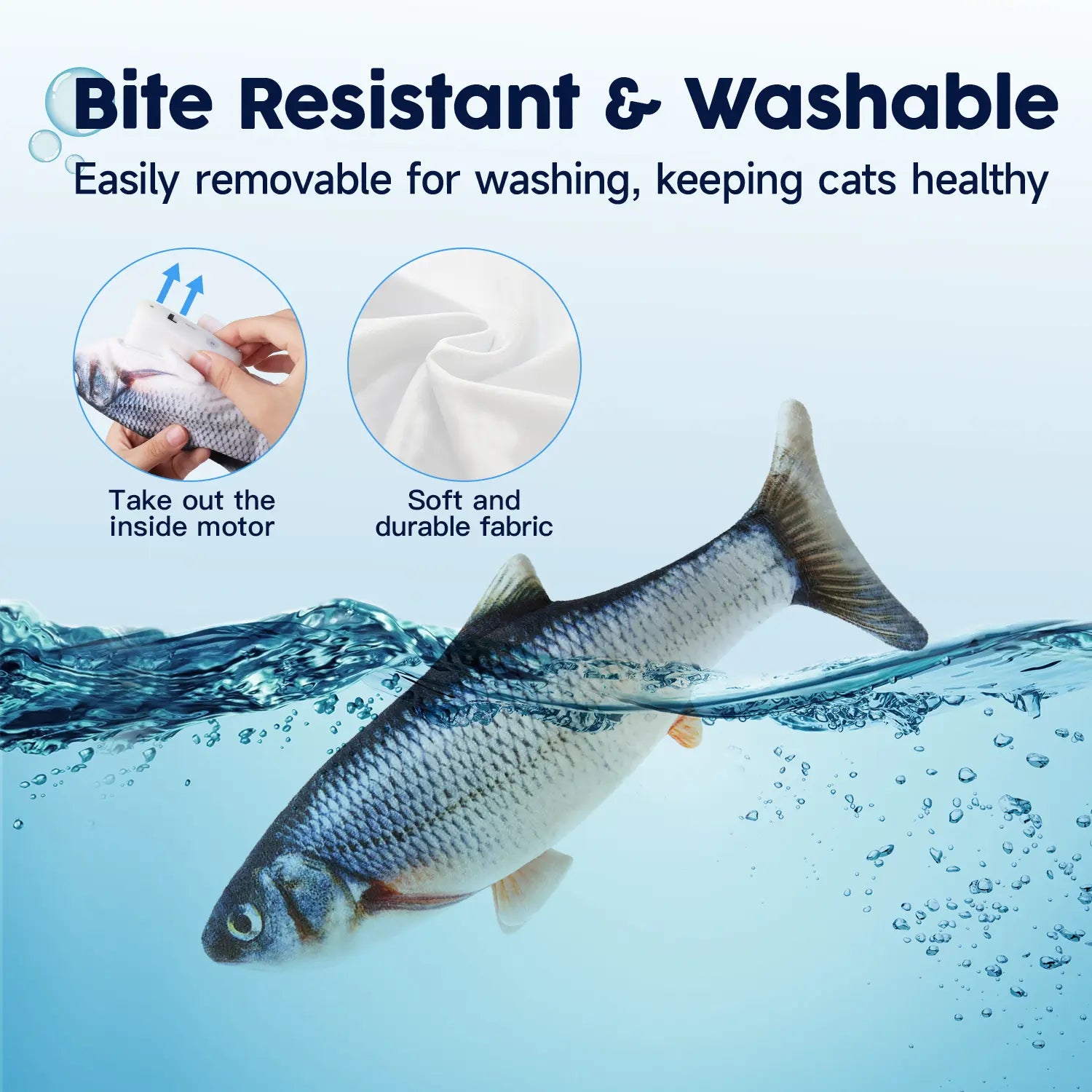 Flapping Flopping Fish Cat Toy - Interactive Motion Kicker for Cats & Small Dogs, Perfect for Playtime Fun!