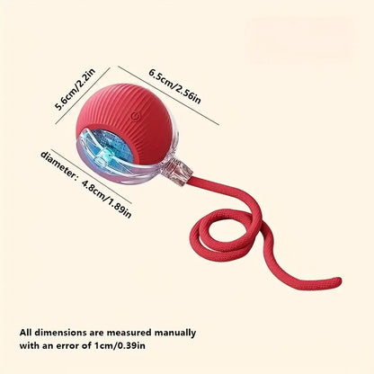 Interactive USB Rechargeable Cat Toy Ball with Colorful Lights - Automatic Fun for Indoor Kittens!