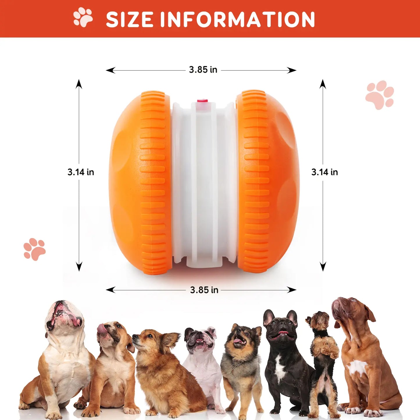QGI Interactive Electric Dog Ball - Automatic Motion-Activated Toy for All Dog Sizes, Perfect for Boredom Relief and Fun Playtime!