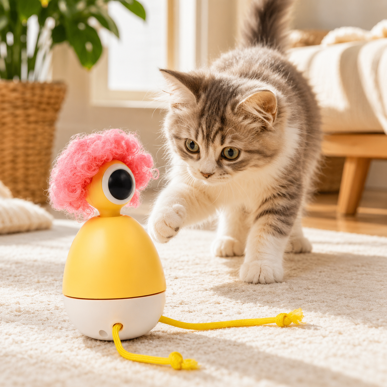 Interactive Tornado Cat Toy for Chasing and Pouncing