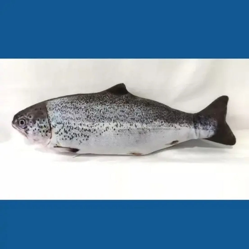 Interactive Automatic Plush Fish Cat Toy - Touch-Sensitive USB-Powered Puppet for All Breeds