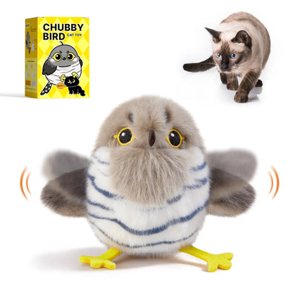 Potaroma Interactive Flapping Bird Cat Toy – Realistic Chirping & Rechargeable Fun for Cats & Kittens (5.1" – Cuckoo)