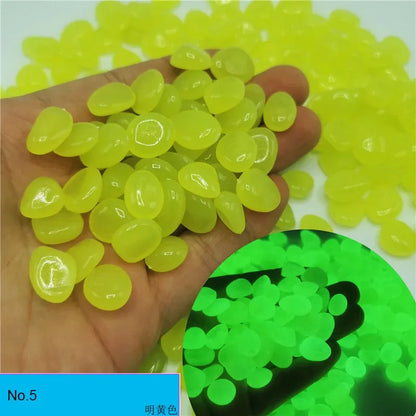 100 Pcs Luminous Rock, Stone Luminous Dark Garden Pebbles, Sidewalk Fish Tank Decoration, Aquariums, Fish Tanks Loom