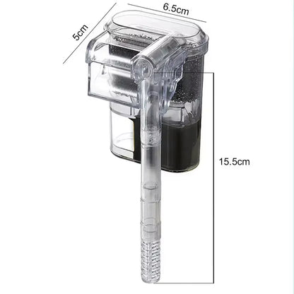 New Suspended Filter for Fish Tanks, Mini Filter, USB, 2.5W, 250H/L Suitable for Fish Tanks below 30Cm, Aquariums