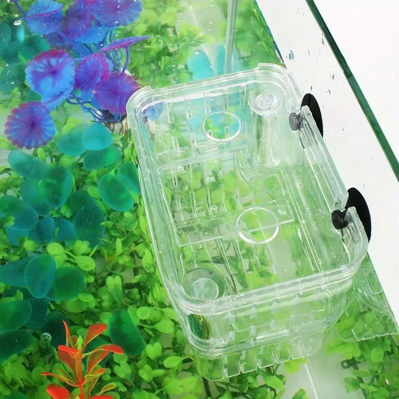 Double Layer Fish Hatching Incubator Box - Clear Plastic Isolation Breeding Box for Aquariums - Ideal for Home & Pet Shops - Essential Fish Tank Accessory