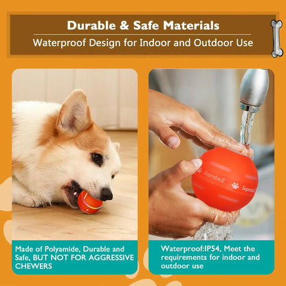 Upgraded Interactive Dog Ball - Durable Motion Activated Rolling Toy for All Dog Sizes, USB Rechargeable Fun!