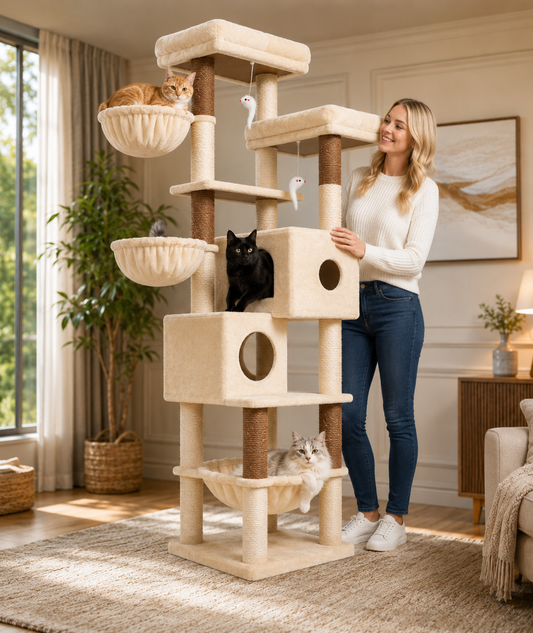 Give Large Cats 73 Inches of Climbing Luxury