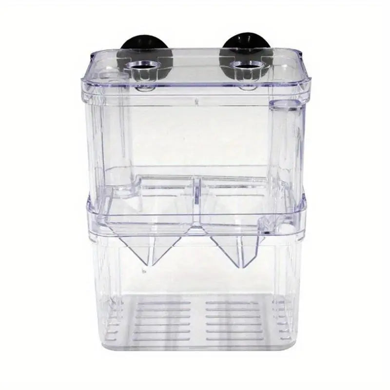Double Layer Fish Hatching Incubator Box - Clear Plastic Isolation Breeding Box for Aquariums - Ideal for Home & Pet Shops - Essential Fish Tank Accessory