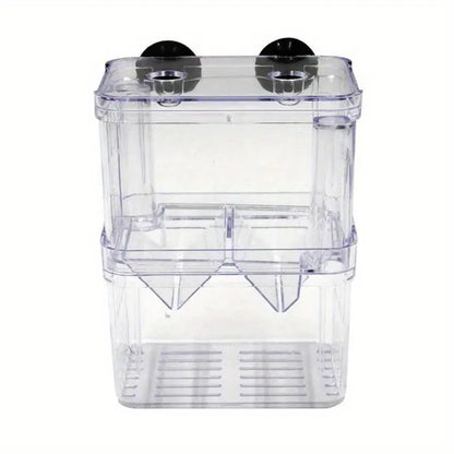 Double Layer Fish Hatching Incubator Box - Clear Plastic Isolation Breeding Box for Aquariums - Ideal for Home & Pet Shops - Essential Fish Tank Accessory