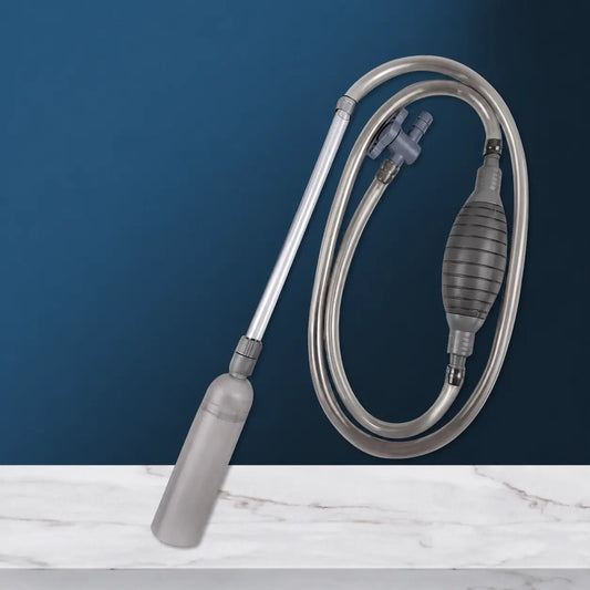 Premium Fish Tank Vacuum Gravel Cleaner - Multi-Functional Hand Siphon Pump for Easy Aquarium Water Changes & Debris Removal