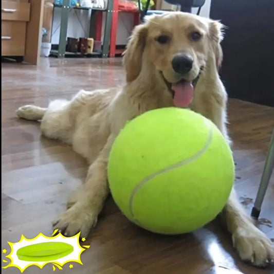 Ultimate Giant Dog Tennis Ball - Durable, Bouncy Training Toy for Active Pets