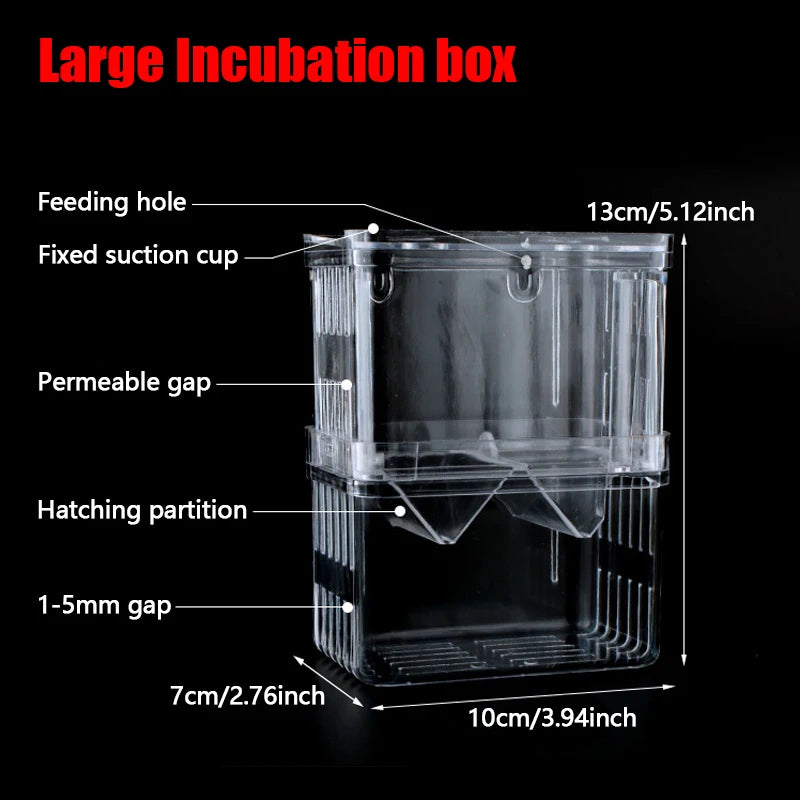 Multifunctional Fish Aquarium Fish Breeding Isolation Box High Clear Aquarium Breeder Fishtank Double Guppies Hatching Incubator