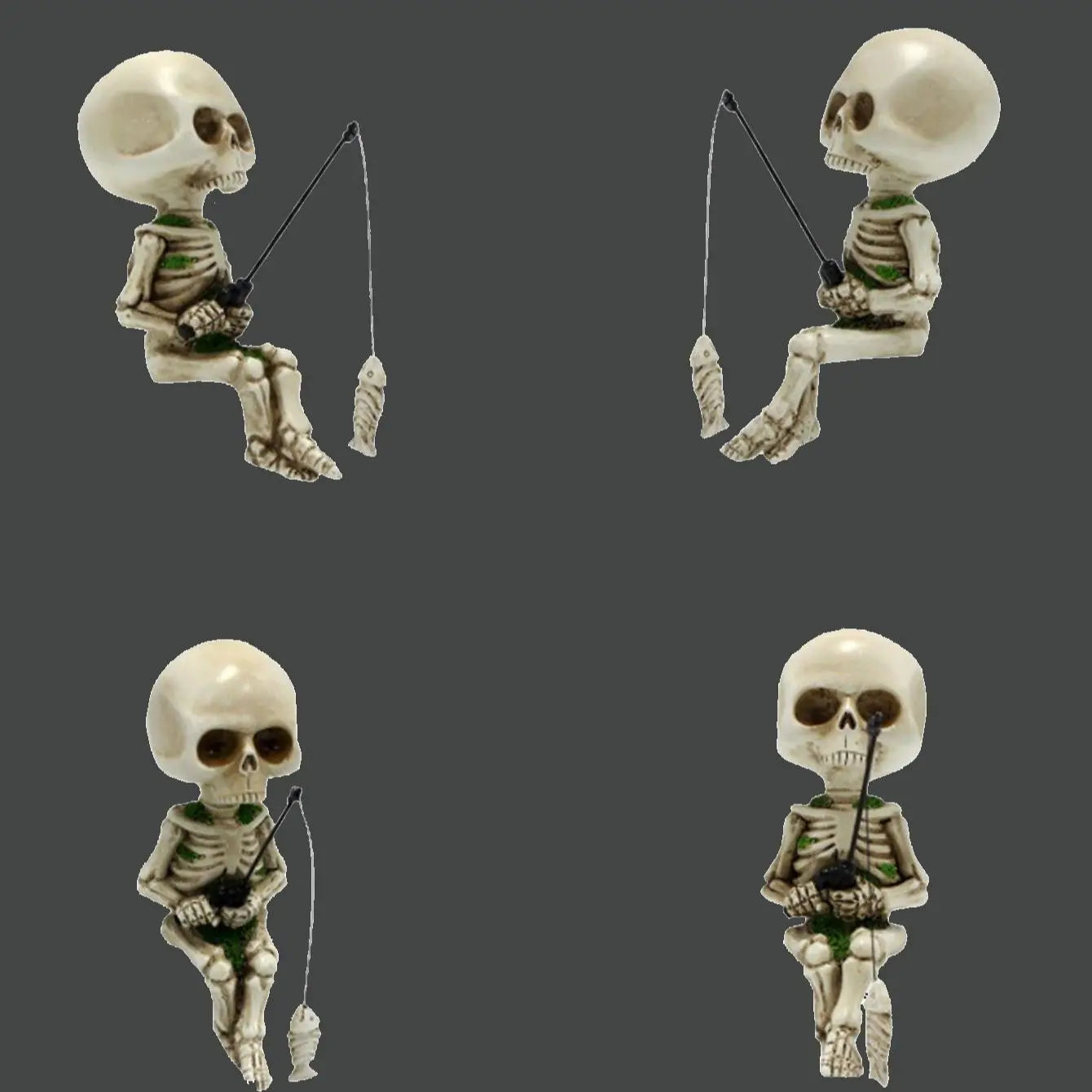 Skeleton Fishing Ornament for Aquariums
