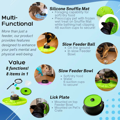 Ultimate 8-In-1 Interactive Snuffle Mat for Dogs and Cats - Slow Feeder Puzzle Toy