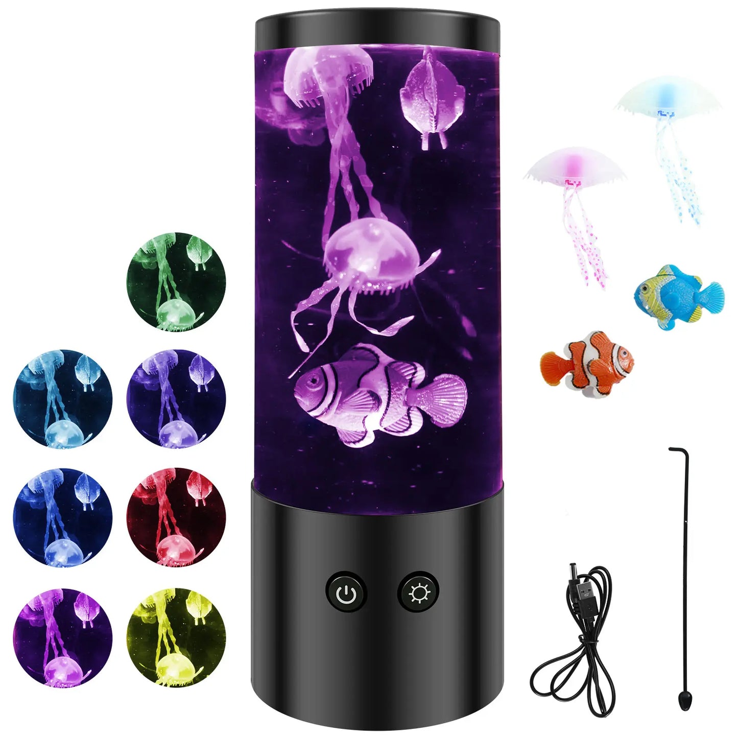 Colorful Bubble Fish Nightlight - Soothing Aquarium Lamp for Kids' Rooms, Living Room, and Parties