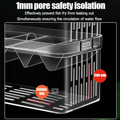 Multifunctional Fish Aquarium Fish Breeding Isolation Box High Clear Aquarium Breeder Fishtank Double Guppies Hatching Incubator
