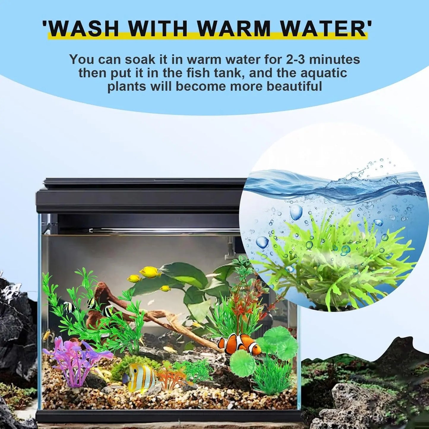 Vibrant 30 Count Artificial Aquarium Fish Tank Decorations - Lush Green Plastic Water Grass for Stunning Aquatic Display