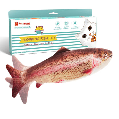 Flapping Flopping Fish Cat Toy - Interactive Motion Kicker for Cats & Small Dogs, Perfect for Playtime Fun!