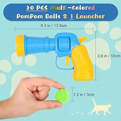 Cat Toy Ball Launcher Set - Colorful Fun for Indoor Play and Self-Entertainment!