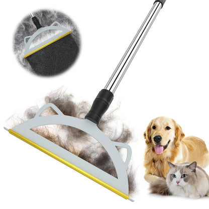 Adjustable Cat Hair Remover Brush - Ultimate Pet Hair Cleaning Tool for Carpets & Floors, Perfect Valentine’s Day Gift!