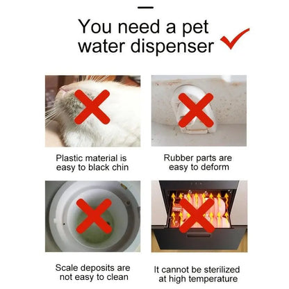 Premium 74Oz Stainless Steel Automatic Pet Water Fountain - Ideal Cat & Dog Water Dispenser
