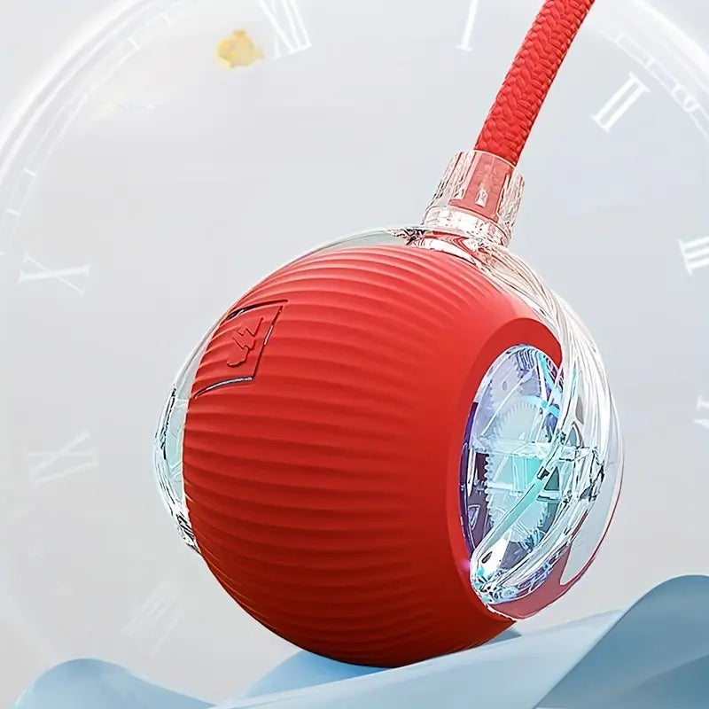Interactive USB Rechargeable Cat Toy Ball with Colorful Lights - Automatic Fun for Indoor Kittens!