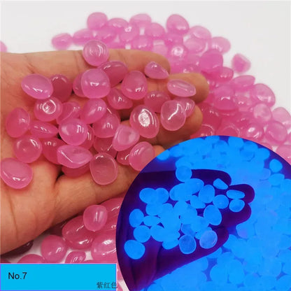 100 Pcs Luminous Rock, Stone Luminous Dark Garden Pebbles, Sidewalk Fish Tank Decoration, Aquariums, Fish Tanks Loom