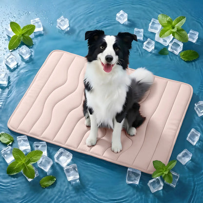 Vagascape Eco-Friendly Cooling Pet Mat - Portable & Durable Cooling Pad for Large Dogs and Cats, Perfect for Outdoor Adventures, Camping, and Crate Use, Machine Washable, No Gel Needed