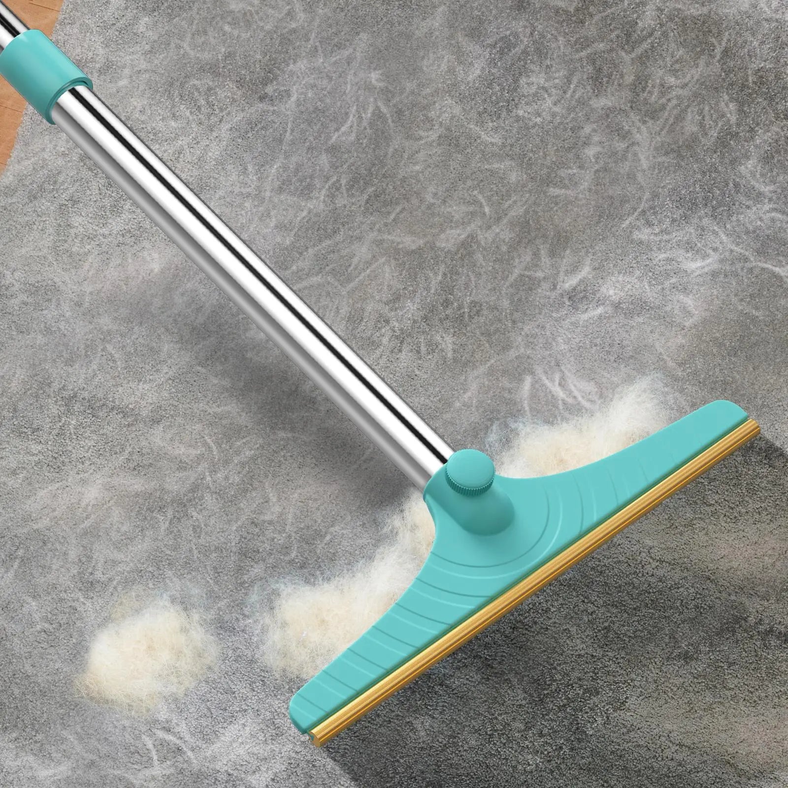 Adjustable Cat Hair Remover Brush - Ultimate Pet Hair Cleaning Tool for Carpets & Floors, Perfect Valentine’s Day Gift!