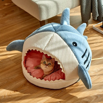 Transform Your Pet's Comfort with the Adorable Luxury Plush Shark Bed